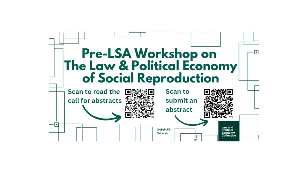 The Law and Political Economy of Social Reproduction
