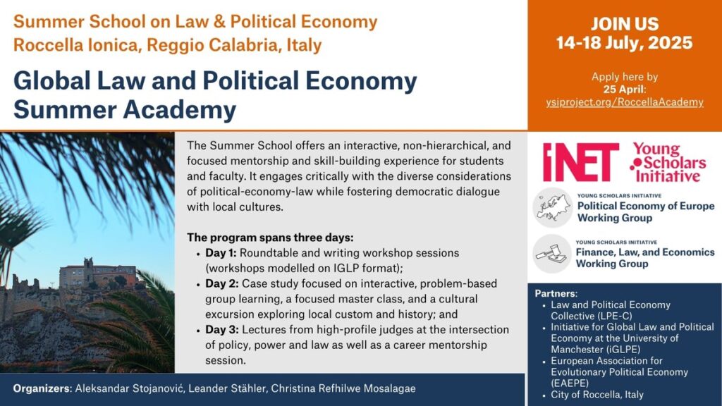 Global Law and Political Economy Summer Academy Global Law and Political Economy Summer Academy